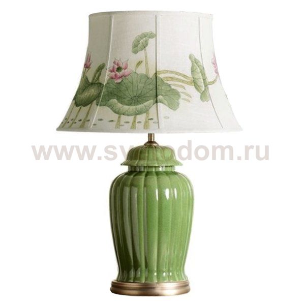 Настольная керамическая лампа Water Lily Loft Concept 43.038.CR.BL.T1B