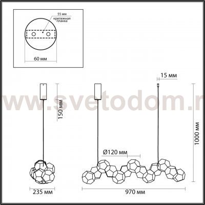 Подвесной светильник Odeon light 4304/74L BINGO