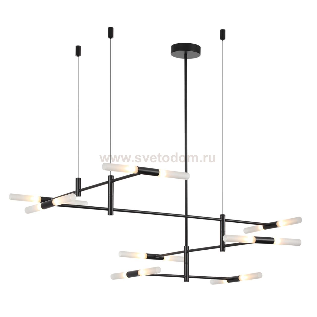 4307/16 HIGHTECH ODL26 Потолочный светильник  черный/акрилл/металл IP20  G9 40W *16 180°  220V SOHO