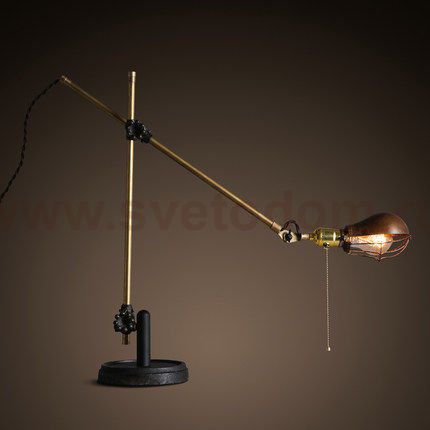 Настольный светильник Steampunk Extension Pole Table 2 Loft Concept 43.094.MT.BL.T1B