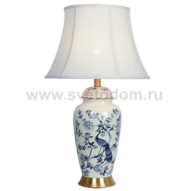 Настольная лампа Шинуазри Голубой павлин Loft Concept 43.136-0