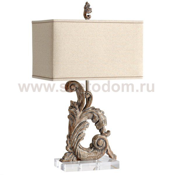Настольная лампа Cyan Design Posy Scroll 1-light Wooden Table Lamp Loft Concept 43.225.GL.CT.T1B