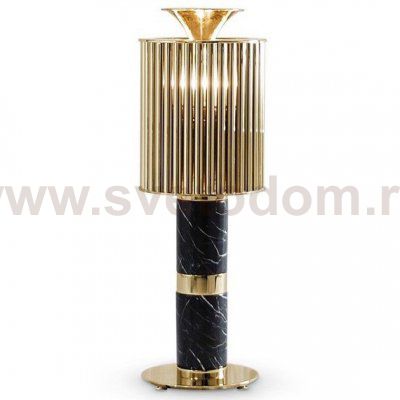 Настольная лампа Donna Table Light in Brass with Black Marble Base Loft Concept 43.368