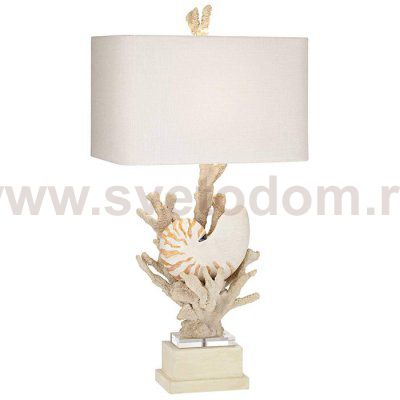 Nautilus Shell and White Coral Table Lamp Loft Concept 43.416