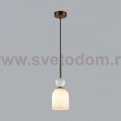 4359/1B MIDCENT ODL26 Подвесной светильник  бронзовый/белый/камень/металл IP20 E14 40W  220-240V LOLLA