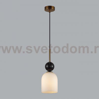4361/1B MIDCENT ODL26 Подвесной светильник  бронзовый/белый/камень/металл IP20 E14 40W  220-240V LOLLA