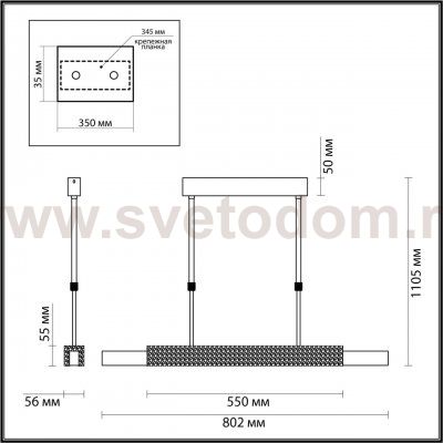 Подвесной светильник Odeon Light 4361/25L MIDCENT