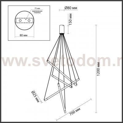 Подвесной светильник Odeon light 4369/40L SPARKY