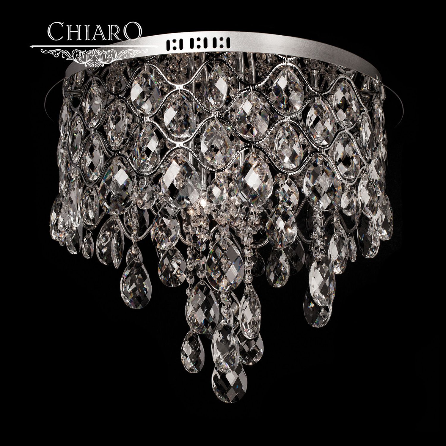 Хрустальная подвесная люстра Chiaro 437010212 Кларис