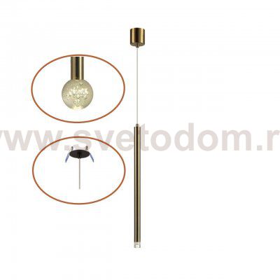 Светильник подвесной одиночный Odeon light 4374/3LA FIANO