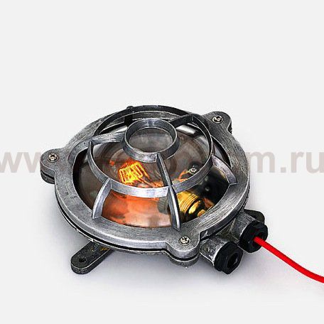 Настенная лампа Steampunk Cage Glass Edison Wall Lamp Round Loft Concept 44.008.AL.AL.T1B