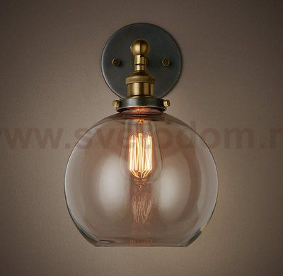 Бра Loft Clear Glass Sphere Cloche Loft Concept 44.027