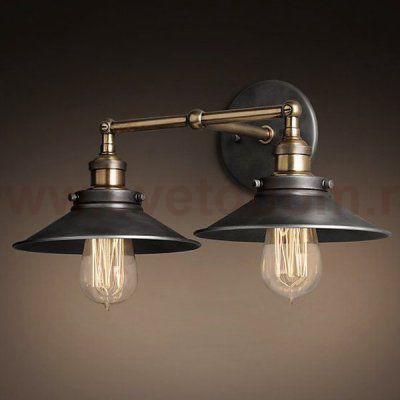 Бра Loft Cone 20th c.Factory filament Pendant Double Loft Concept 44.050