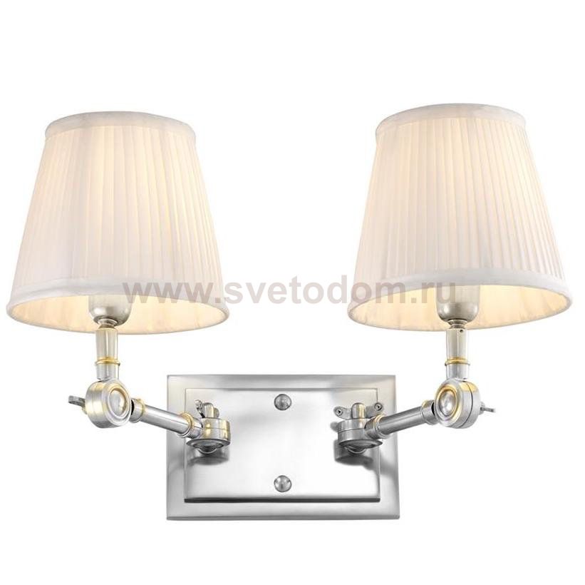 Бра Wall Lamp Wentworth Double Nickel+White Loft Concept 44.107223