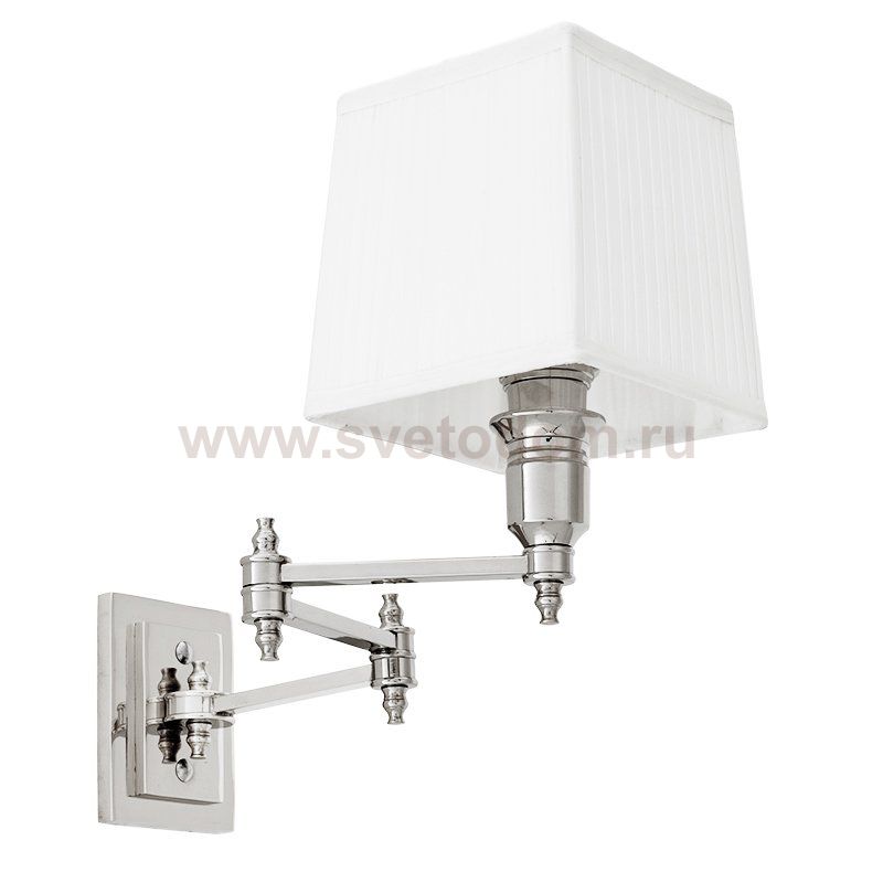 Бра Wall Lamp Lexington Swing Nickel+White Loft Concept 44.108632