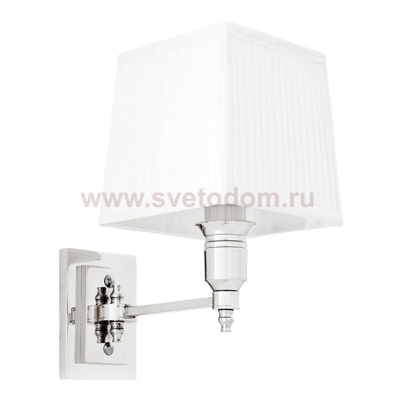 Бра Wall Lamp Lexington Single Nickel+White Loft Concept 44.108634