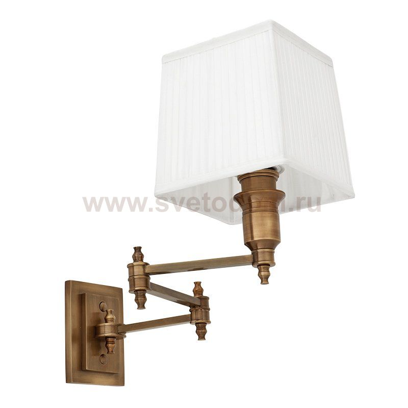 Бра Wall Lamp Lexington Swing Brass+White Loft Concept 44.108931