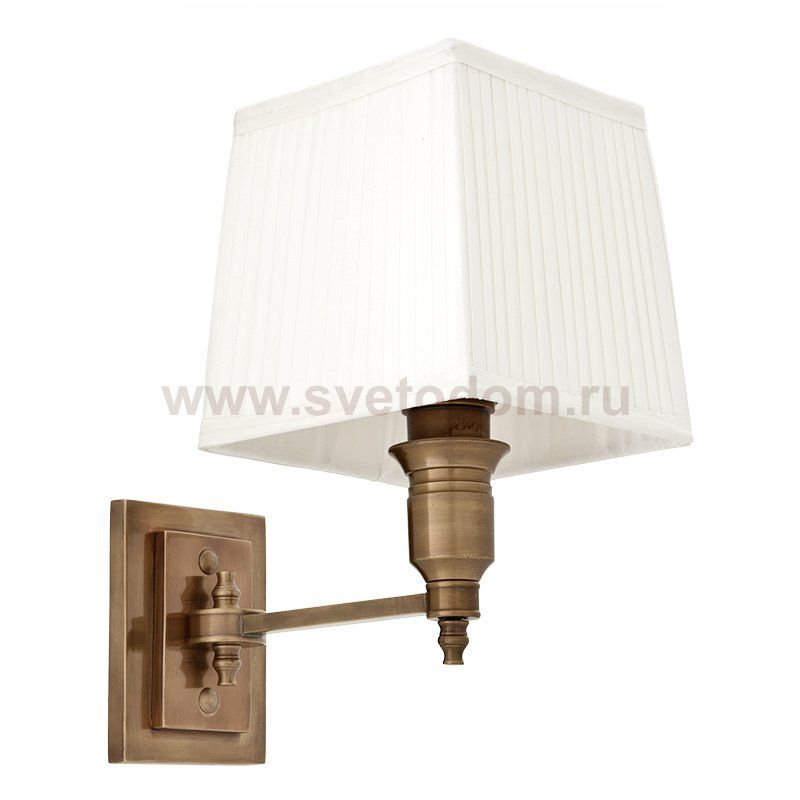 Бра Wall Lamp Lexington Single Brass+White Loft Concept 44.108933