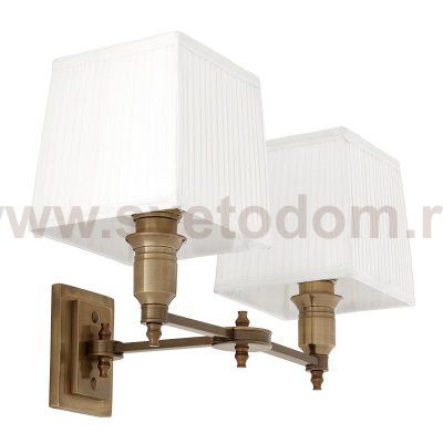 Бра Wall Lamp Lexington Double Brass+White Loft Concept 44.108935
