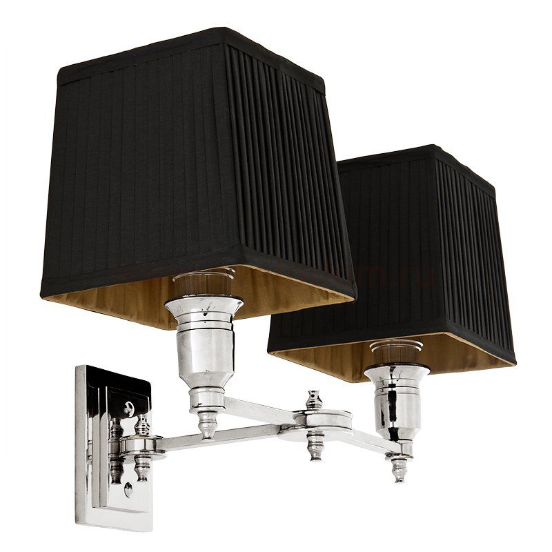 Бра Wall Lamp Lexington Double Nickel+Black Loft Concept 44.108936