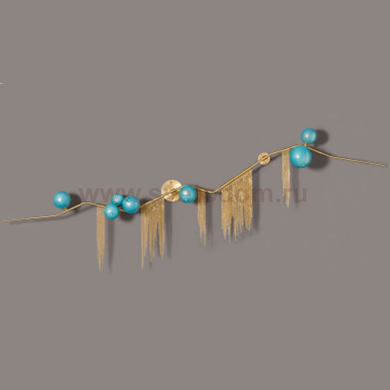 Lindsey Adelman 7-globe Cherry Bomb бирюзовое стекло Loft Concept 44.164