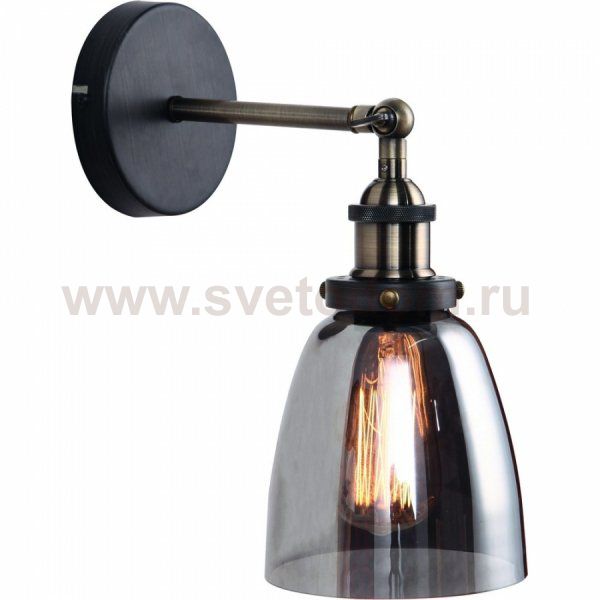 Бра Smoke Glass cloche Wall Lamp Loft Concept 44.180