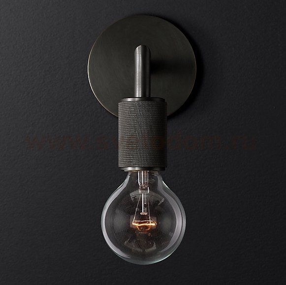 Бра RH Utilitaire Single Sconce Black Loft Concept 44.552