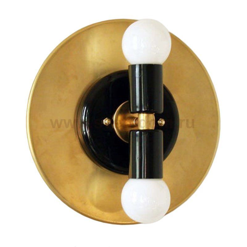 Modern Wall Double Sconce Gold Black Loft Concept 44.569-0