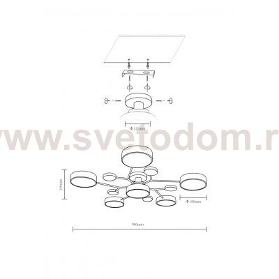 Люстра потолочная Velante 446-207-06
