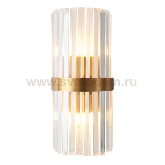 Бра Odeon Clear Glass Gold metal Wall Lamp Loft Concept 44.771
