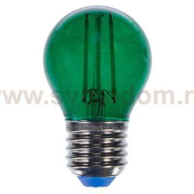 Зеленая прозрачная лампочка LED E27 5W тёплый свет Loft Concept 45.024