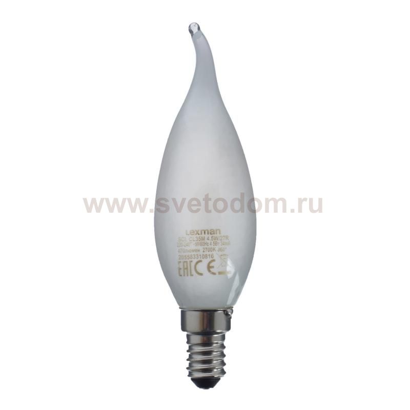 Белая матовая Свеча LED E14 4.5 W тёплый свет Loft Concept 45.033