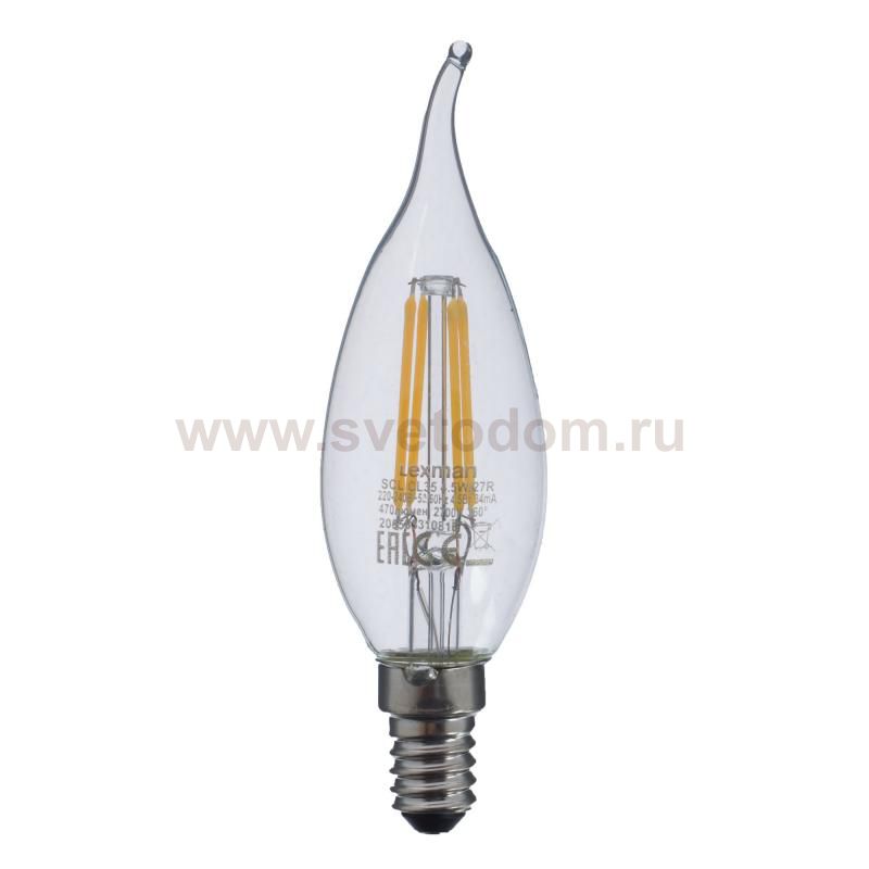 Прозрачная Свеча LED E14 4.5W тёплый свет Loft Concept 45.034