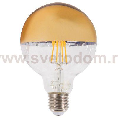 Лампа прозрачная с гальваникой LED Е27 4W теплый свет Loft Concept 45.038