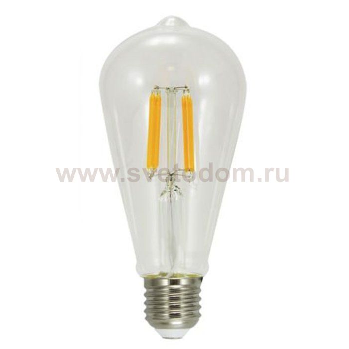 Лампа Эдисона ST64 LED 5 W E27 прозрачная Loft Concept 45.043