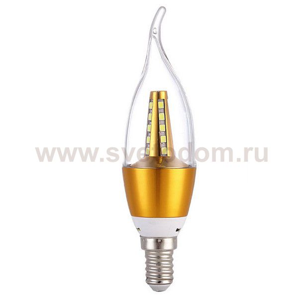 Прозрачная лампочка свеча LED E14 с позолотой Loft Concept 45.044