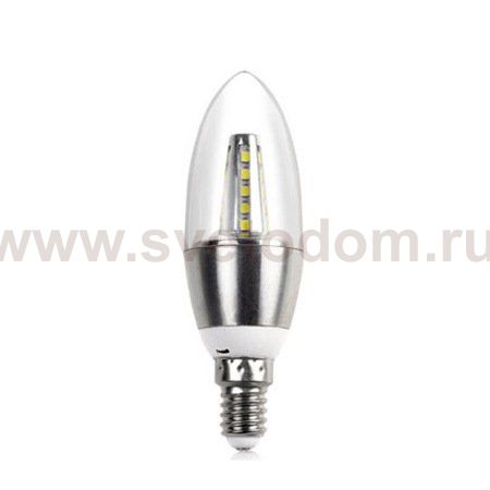 Прозрачная лампочка LED E14 серебряная Loft Concept 45.046
