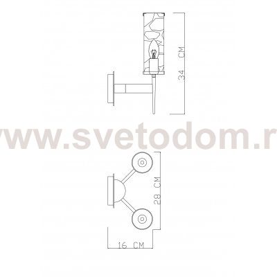 Светильник настенный бра Divinare 4505/17 AP-2 SHAM