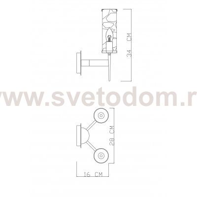 Светильник настенный бра Divinare 4505/17 AP-2 SHAM