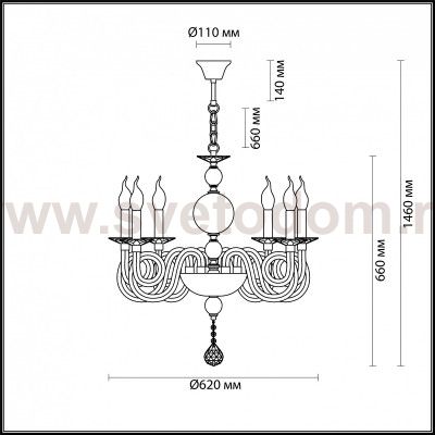 Люстра Odeon light 4601/6 IRIA