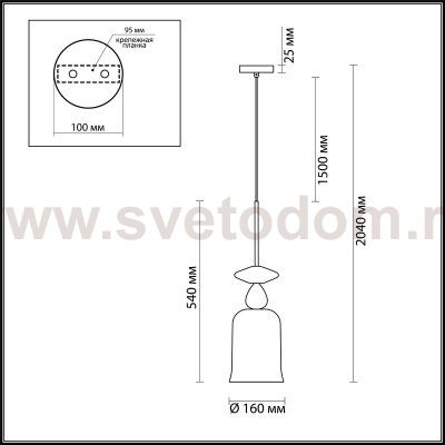 Подвесной светильник Odeon light 4646/1 BELLA