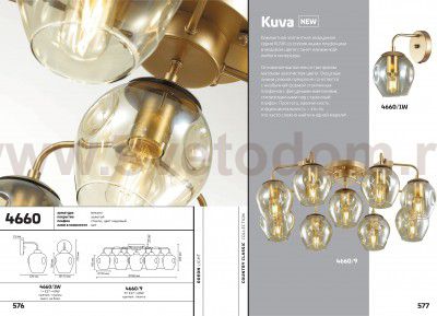 Светильник бра с выключателем Odeon light 4660/1W KUVA
