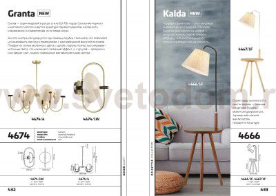 Торшер со столиком Odeon light 4667/1F KALDA