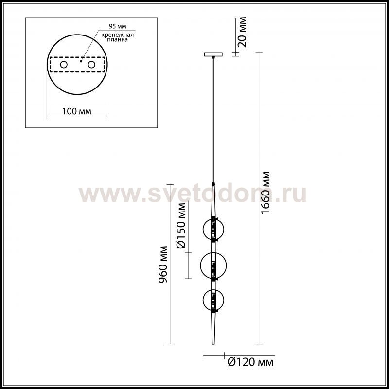 Подвесной светильник Odeon light 4683/3 LAZIA