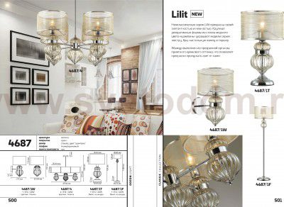 Торшер Odeon light 4687/1F LILIT