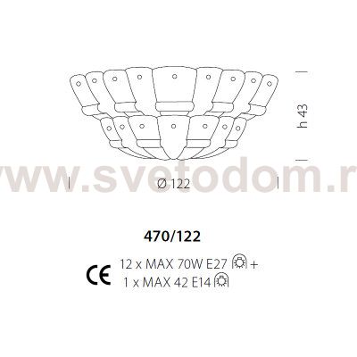 Потолочный светильник Sylcom 470/122 CR