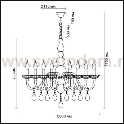 Люстра Odeon light 4725/8 KEPRIA