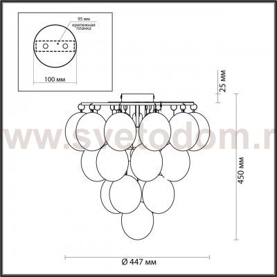 Люстра потолочная Odeon light 4797/6C GRAPE
