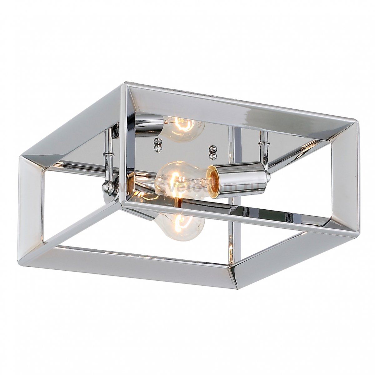 Потолочный светильник Rectangle Chrome ceiling lamp Loft Concept 48.047