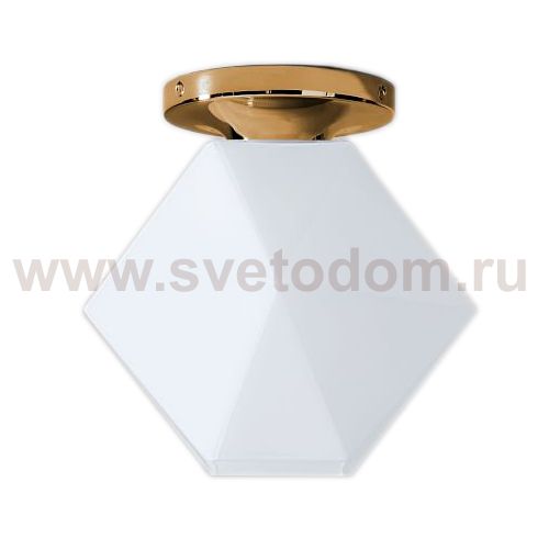 Потолочный светильник Sculptural Glass Faceted Flushm Milk Loft Concept 48.074